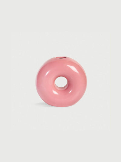 klevering pink donut vase