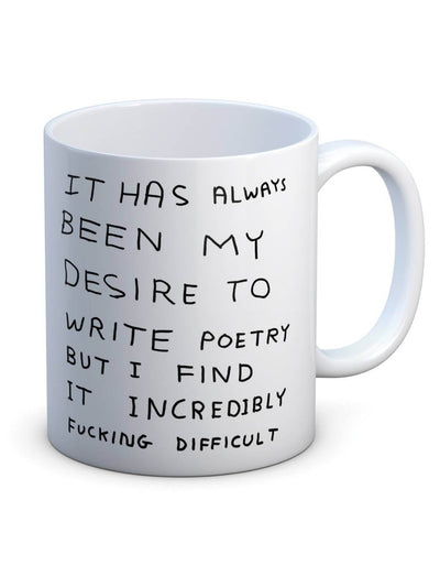 David Shrigley poetry mug