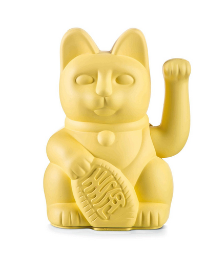 maneki neko lucky cat yellow